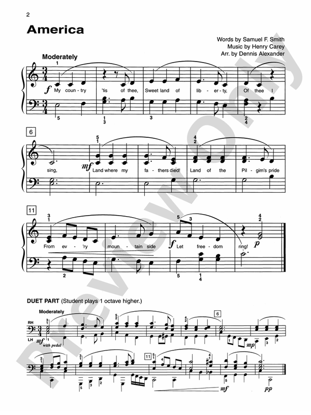 Alfred's Basic Piano Library: Patriotic Solo Book 2 - Piano (Digital Download)