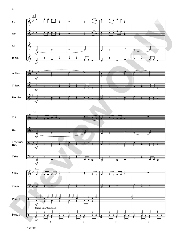 Guantanamera - Concert Band Conductor Score & Parts (Digital Download)
