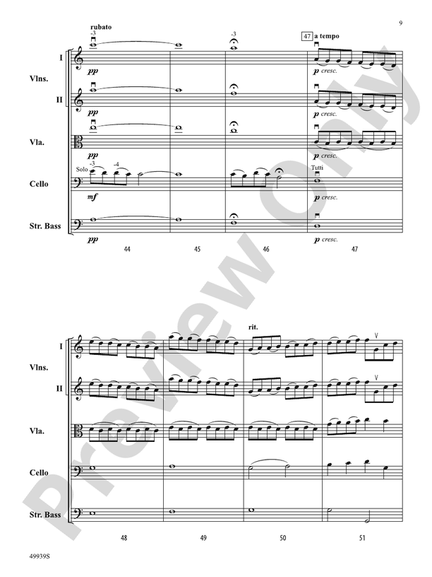 A Tender Moment in Time - String Orchestra Conductor Score & Parts (Digital Download)