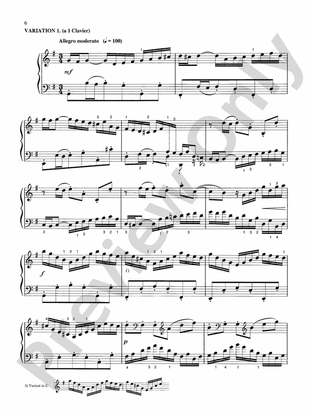 Bach - Goldberg Variations - Piano Solo (Digital Download)