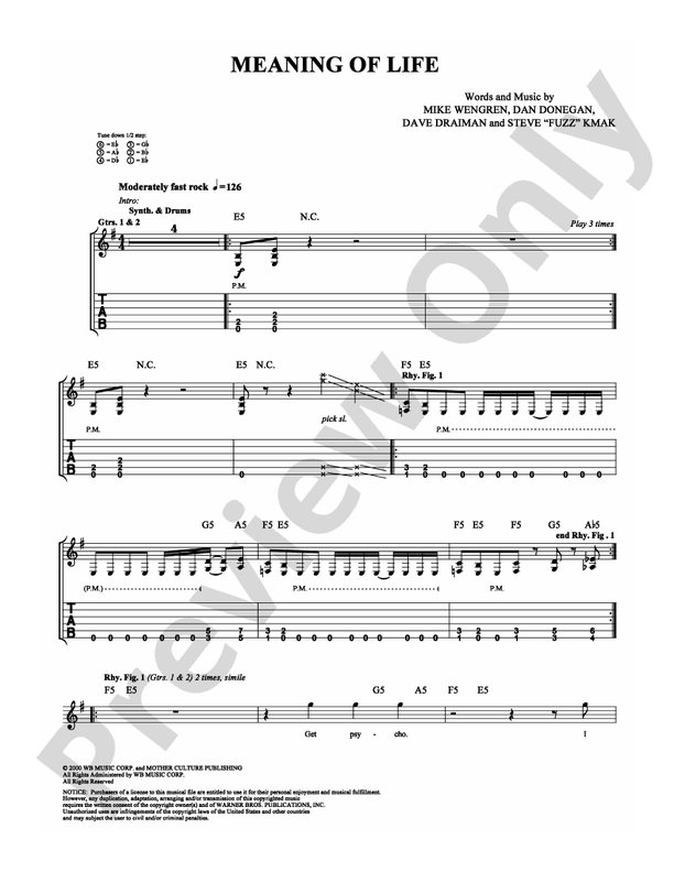Meaning of Life - Guitar TAB (Digital Download)