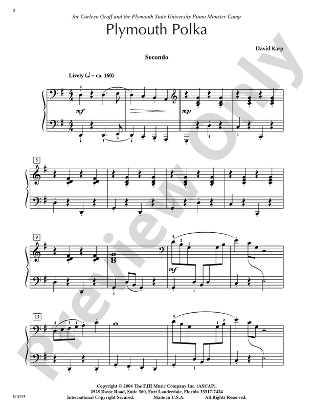 Plymouth Polka - Piano (Digital Download)