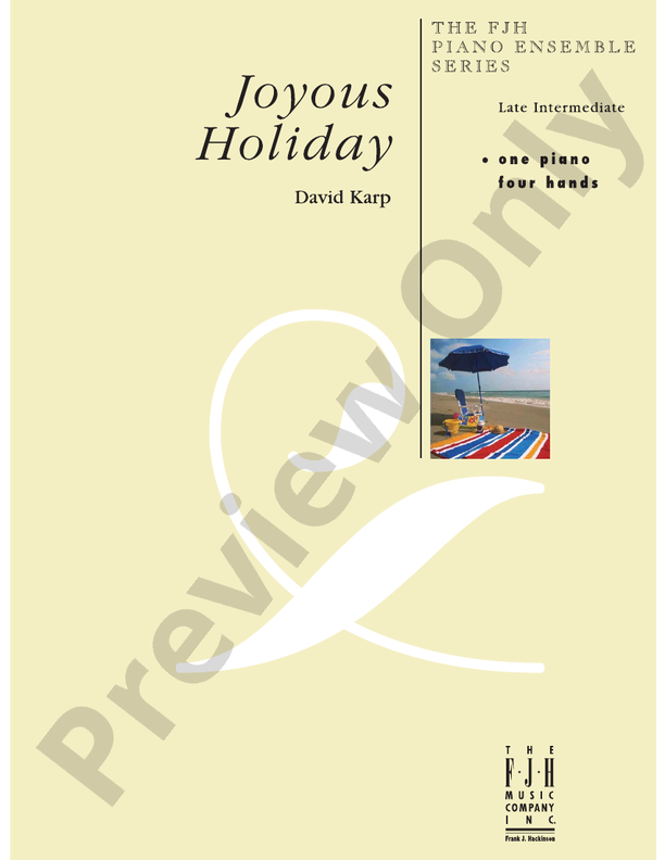 Joyous Holiday - DSM-DE1019 - 1 Piano, 4 Hands (Digital Download)