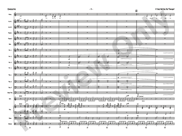 It Had Better Be Tonight - Jazz Ensemble Conductor Score & Parts (Digital Download)