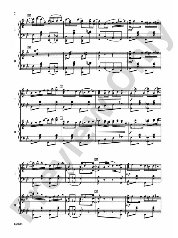Pineapple Rag (Early Advanced) - 2 Pianos, 4 Hands (Digital Download)
