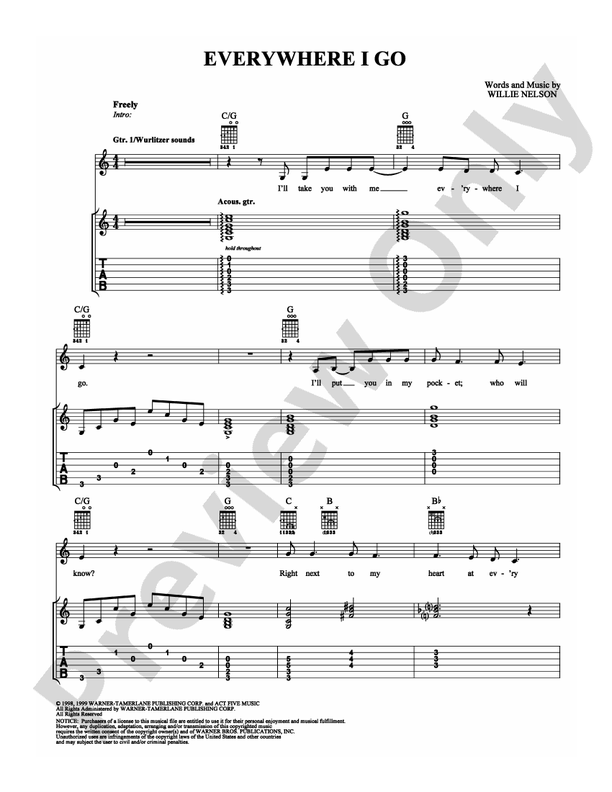 Everywhere I Go - Guitar TAB (Digital Download)