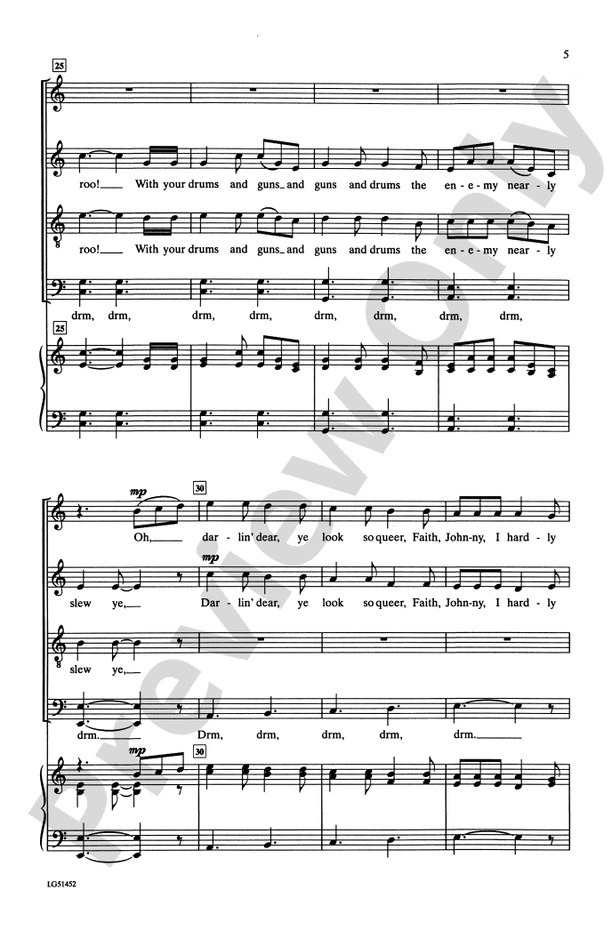 Johnny, I Hardly Knew Ye – SATB Choral Octavo (Digital Download)