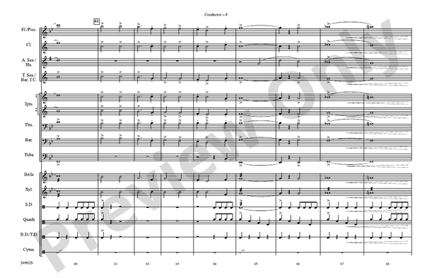 Thunder Canyon – Marching Band Conductor Score & Parts (Digital Download)