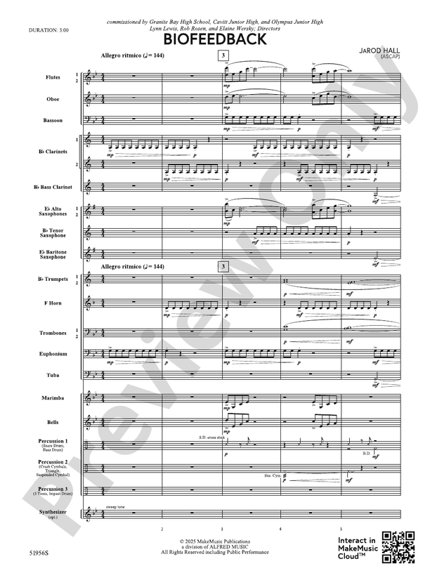 Biofeedback - Concert Band Conductor Score & Parts(Digital Download)