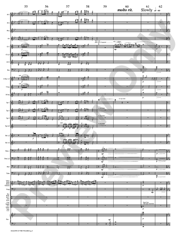 Shadows of the Pyramids - Concert Band Conductor Score & Parts (Digital Download)