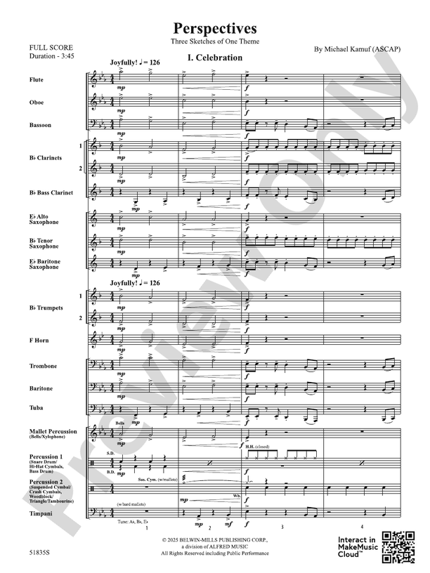 Perspectives - Concert Band Conductor Score & Parts(Digital Download)
