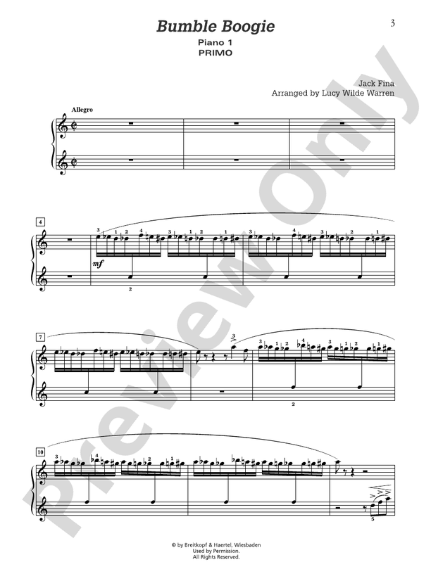 Bumble Boogie - 2 Pianos, 8 Hands (Digital Download)