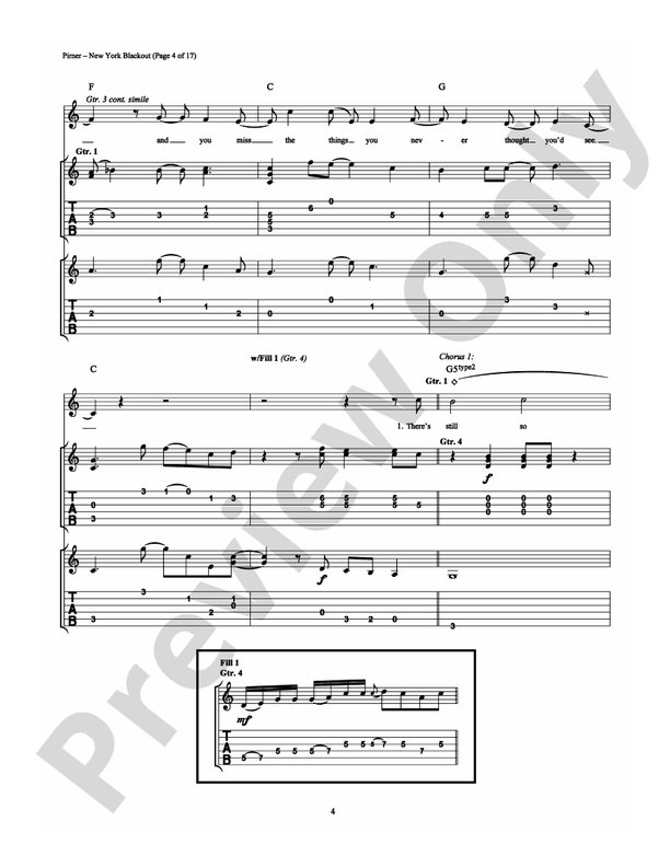 New York Blackout - Guitar TAB (Digital Download)