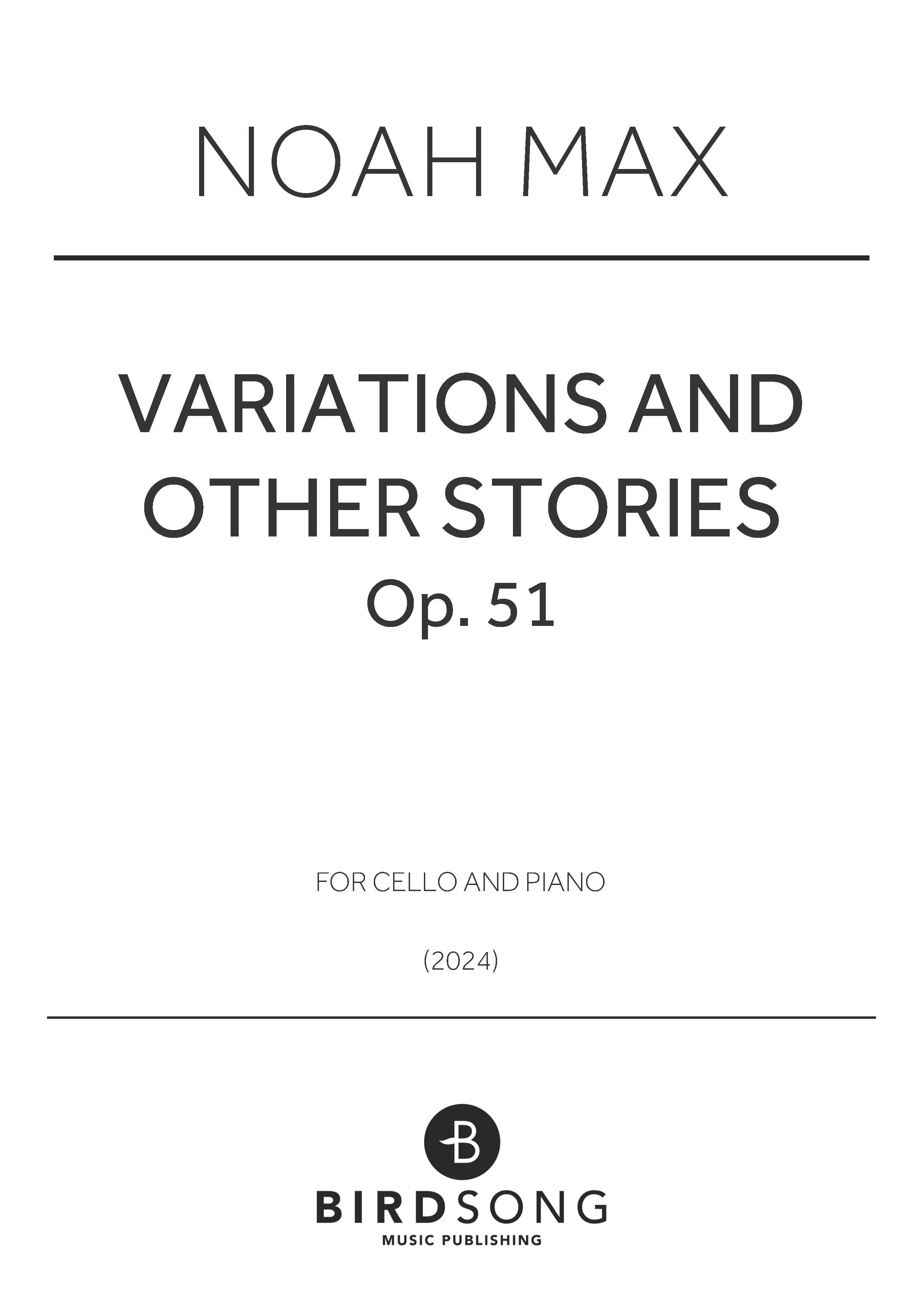 Variations and Other Stories - Piano, Cello Duet (Digital Download)