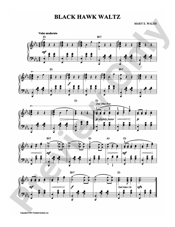 Black Hawk Waltz - Piano (Digital Download)