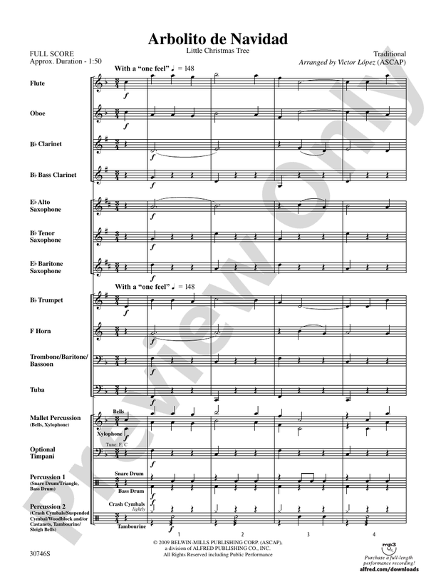 Arbolito de Navidad - Concert Band Conductor Score & Parts (Digital Download)