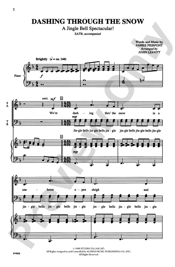 Dashing Through the Snow (A Jingle Bell Spectacular!) – SATB Choral Octavo (Digital Download)