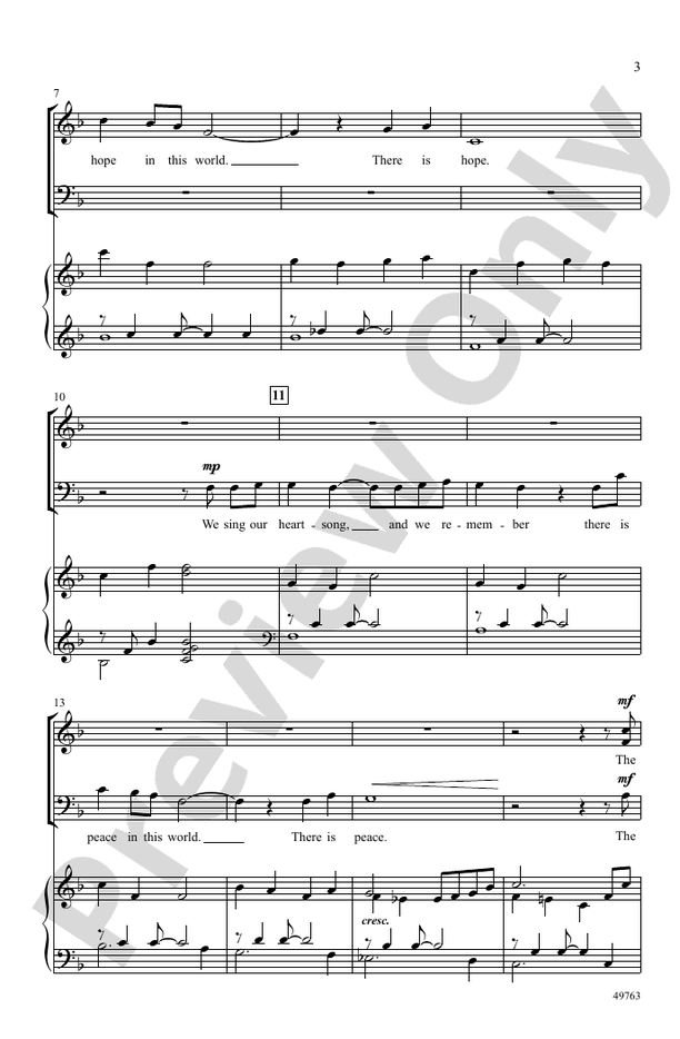 A Light of Hope, A Song of Peace - SATB Choral Octavo (Digital Download)