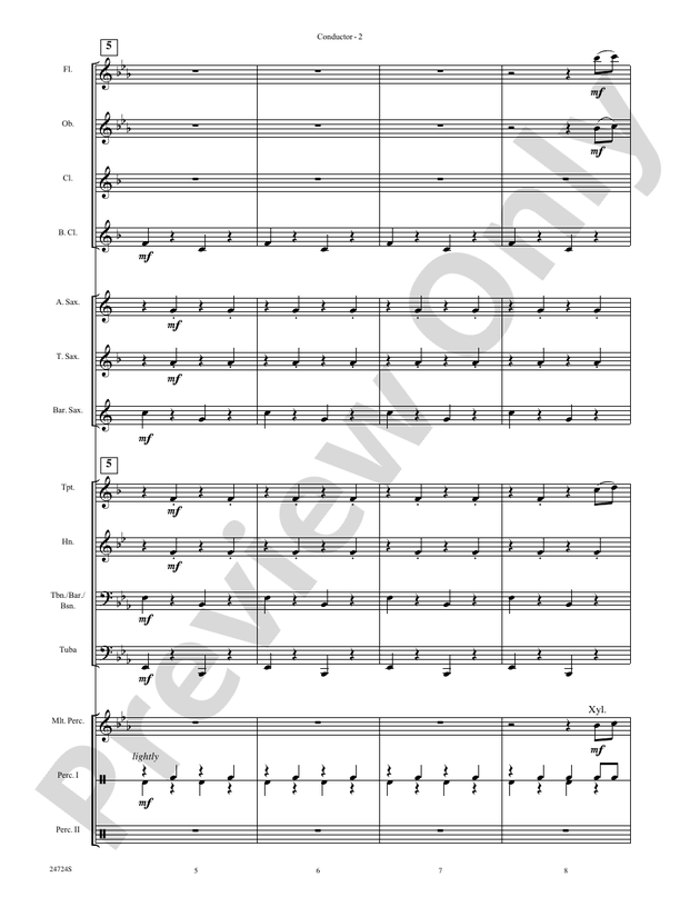 Wonka's Welcome Song (from Charlie and the Chocolate Factory) - Concert Band Conductor Score & Parts (Digital Download)