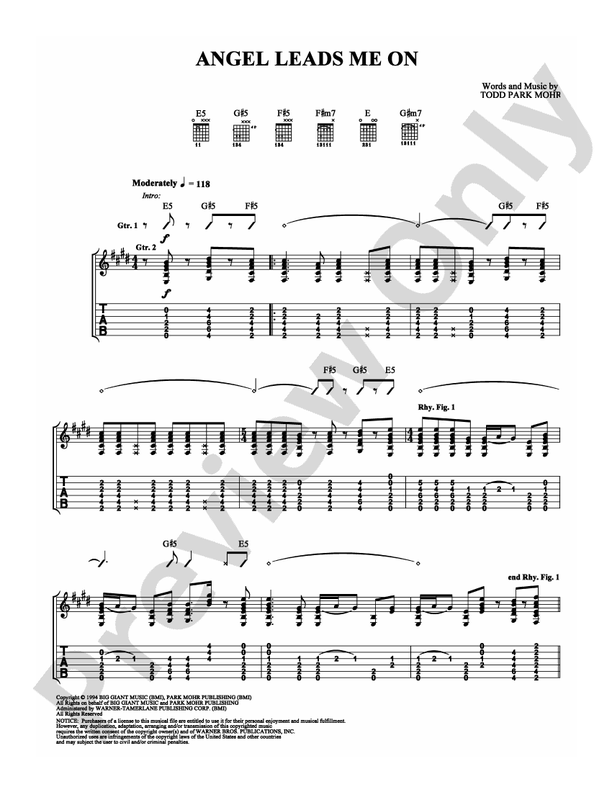 Angel Leads Me On - Guitar TAB (Digital Download)