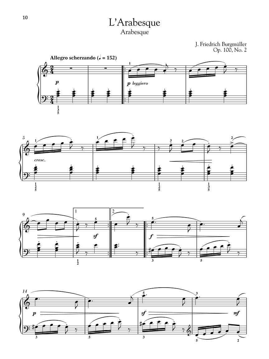 Burgmuller - 25 Progressive Studies Op100 - Piano Solo Schirmer 297086