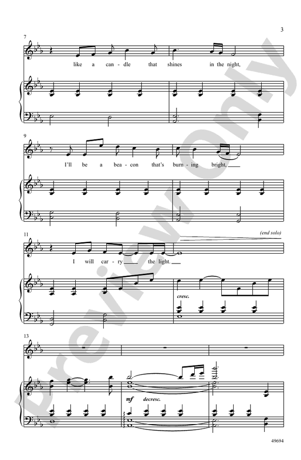 Carry the Light - 2 Part/SSA Choral Octavo (Digital Download)