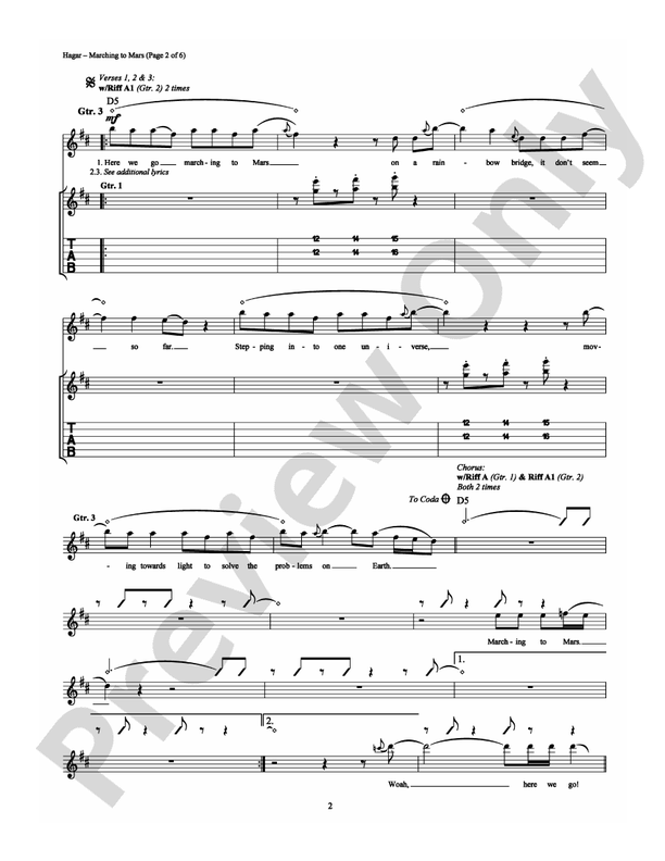 Marching to Mars - Guitar TAB (Digital Download)