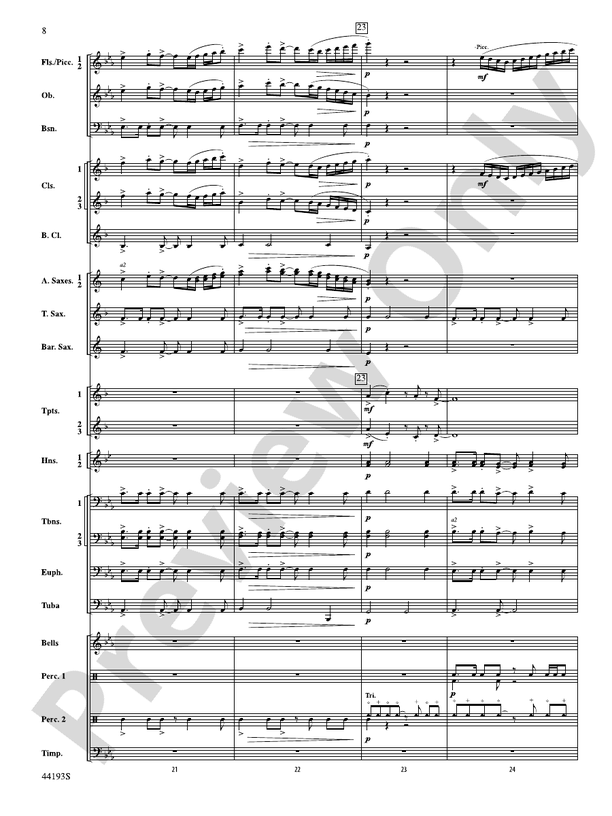 Bright Lights! - Concert Band Conductor Score & Parts (Digital Download)