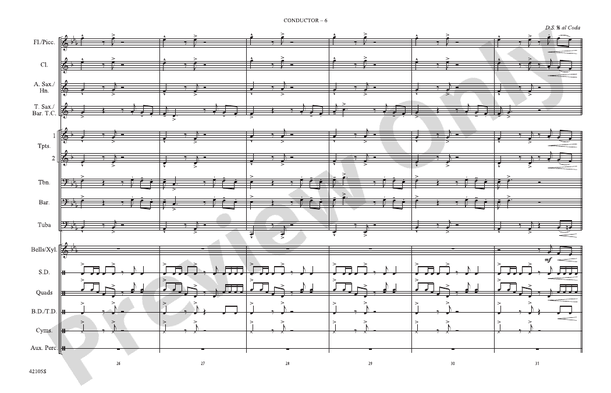 Timber – Marching Band Conductor Score & Parts (Digital Download)