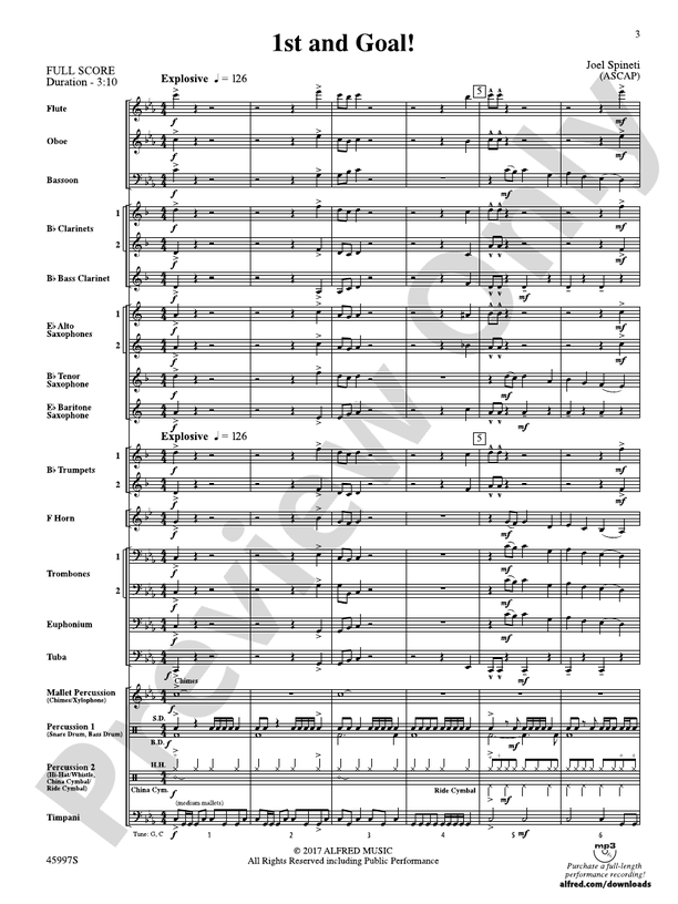1st and Goal - Concert Band Conductor Score & Parts (Digital Download)
