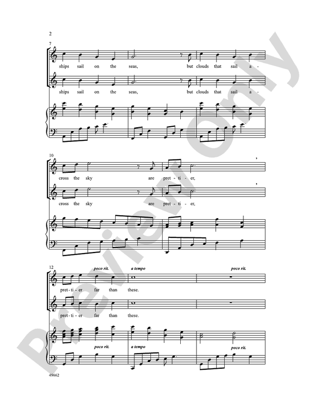 The Rainbow - 2 Part Treble Choral Octavo (Digital Download)