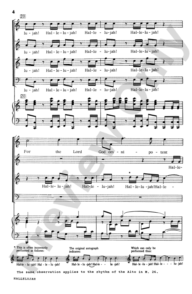 Hallelujah Chorus in C Major – SATB Choral Octavo (Digital Download)
