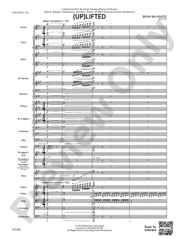 (Up)Lifted – Full Orchestra Conductor Score & Parts (Digital Download)