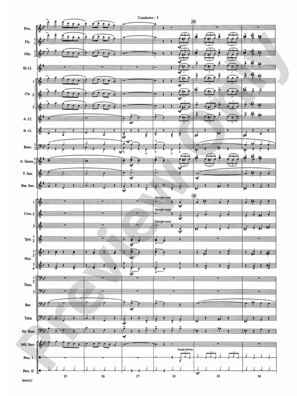 Sleigh Ride (Grade 4) - Concert Band Conductor Score & Parts (Digital Download)