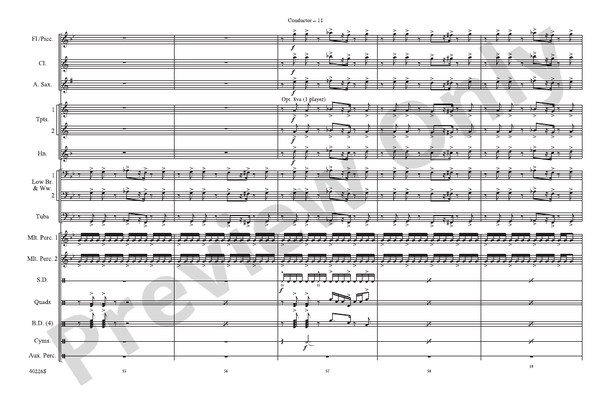 James Bond Theme (Arr. Victor López) – Marching Band Conductor Score & Parts (Digital Download)