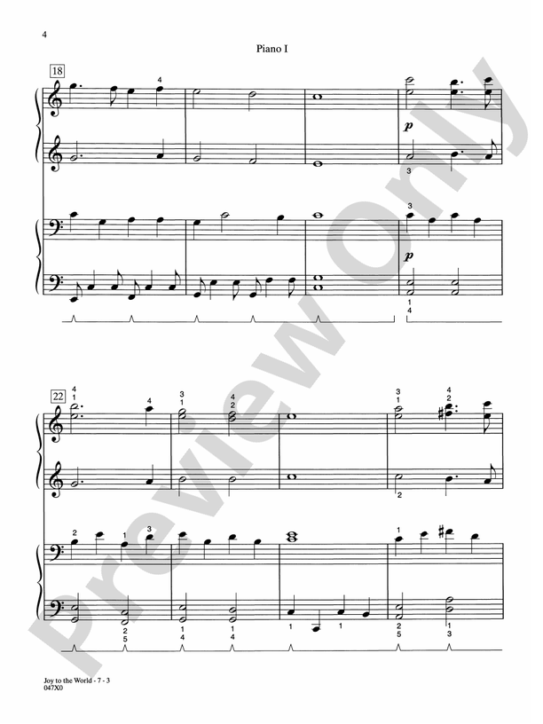 Joy to the World - 2 Pianos, 8 Hands (Digital Download)