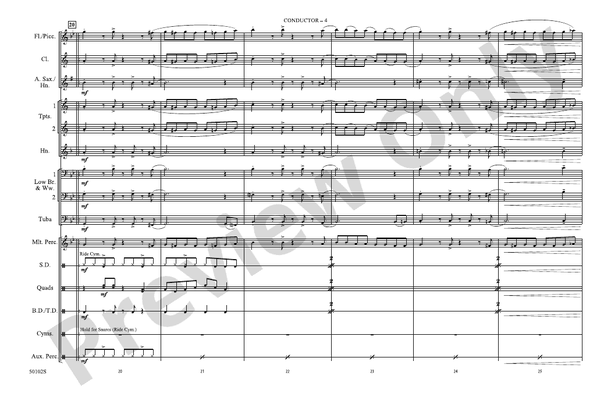 Made You Look – Marching Band Conductor Score & Parts (Digital Download)