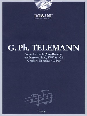 Telemann - Sonata in C Major TWV41:C2 - for Treble (Alto) Recorder and Basso Continuo - Georg Philipp Telemann - Treble Recorder Dowani Editions /CD