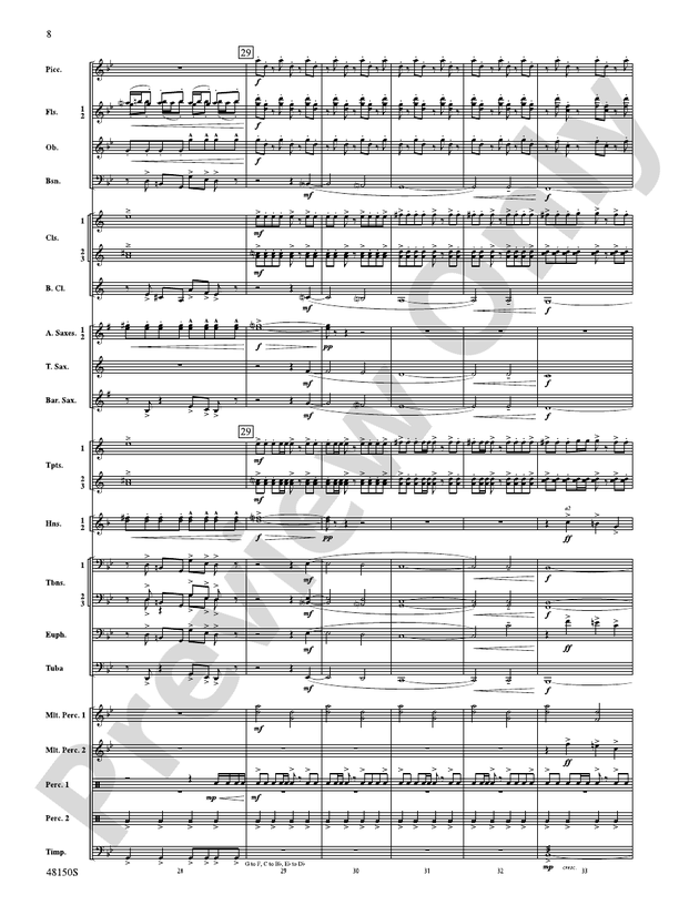 Mouvement Frenetique - Concert Band Conductor Score & Parts (Digital Download)