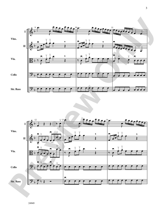 Divertimento No. 3 (1st Movement) – String Orchestra Conductor Score & Parts (Digital Download)