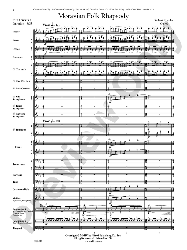 Moravian Folk Rhapsody - Concert Band Conductor Score & Parts (Digital Download)