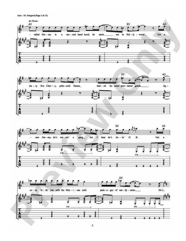 Dr. Feelgood - Guitar TAB (Digital Download)