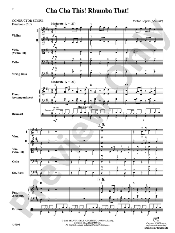 Cha Cha This! Rhumba That! – String Orchestra Conductor Score & Parts (Digital Download)