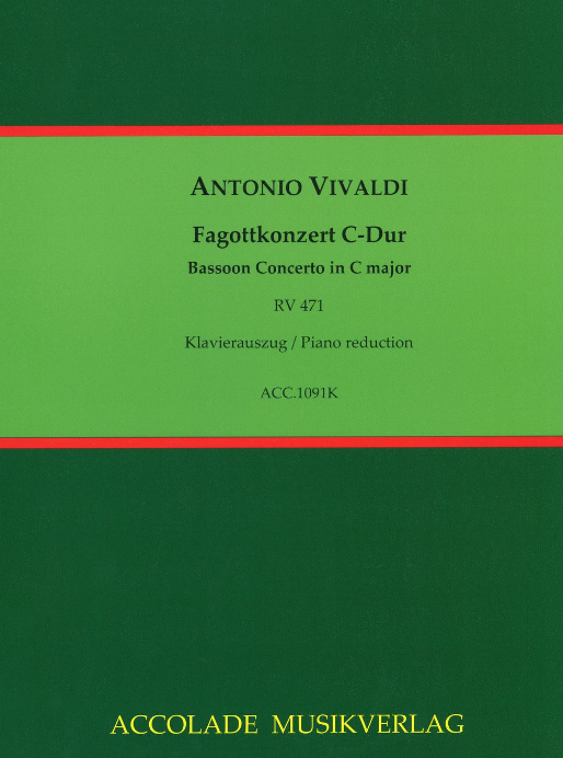 Vivaldi - Concerto in Cmaj RV471 - Bassoon/Piano Accompaniment Accolade ACC1091K