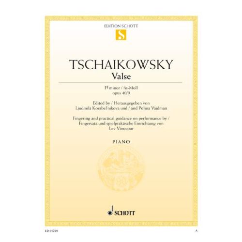 Tchaikovsky - Valse Op40/9 - Piano Solo Schott ED01729