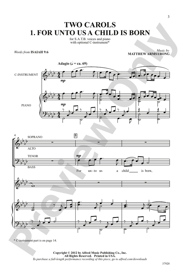 Two Carols - SATB Choral Octavo (Digital Download)