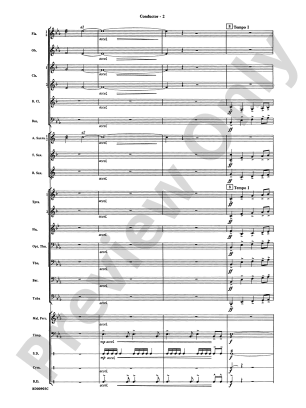 Crestar Overture - Concert Band Conductor Score & Parts (Digital Download)