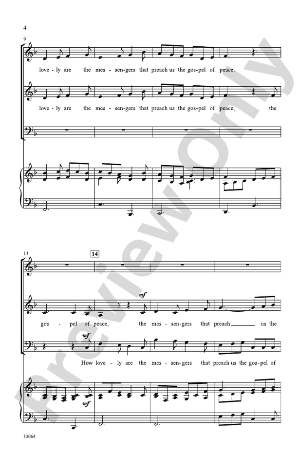 How Lovely Are the Messengers – SAB Choral Octavo (Digital Download)