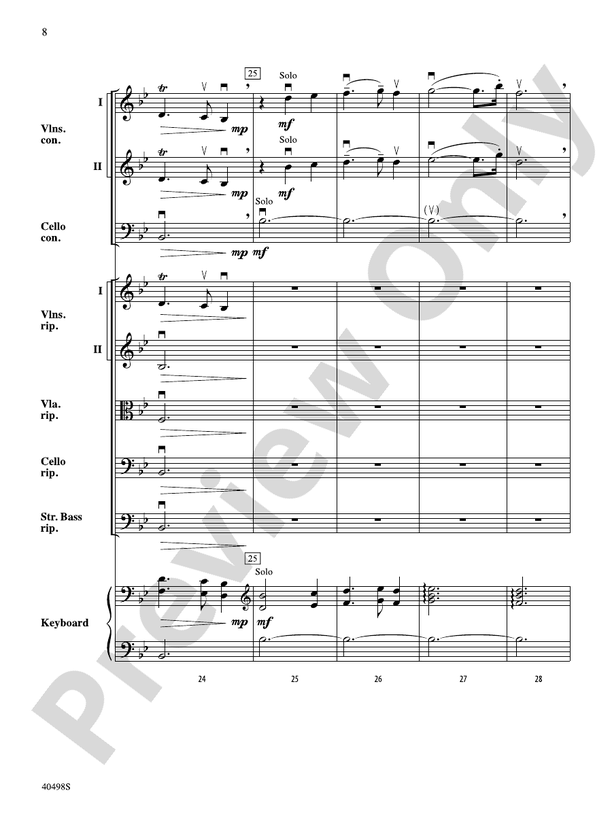Musette from Concerto Grosso No. 6 – String Orchestra Conductor Score & Parts (Digital Download)