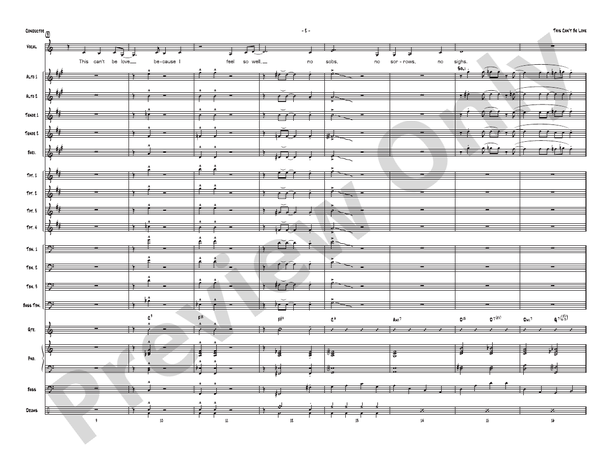 This Can't Be Love (Arr. Dave Wolpe) - Jazz Ensemble Conductor Score & Parts(Digital Download)